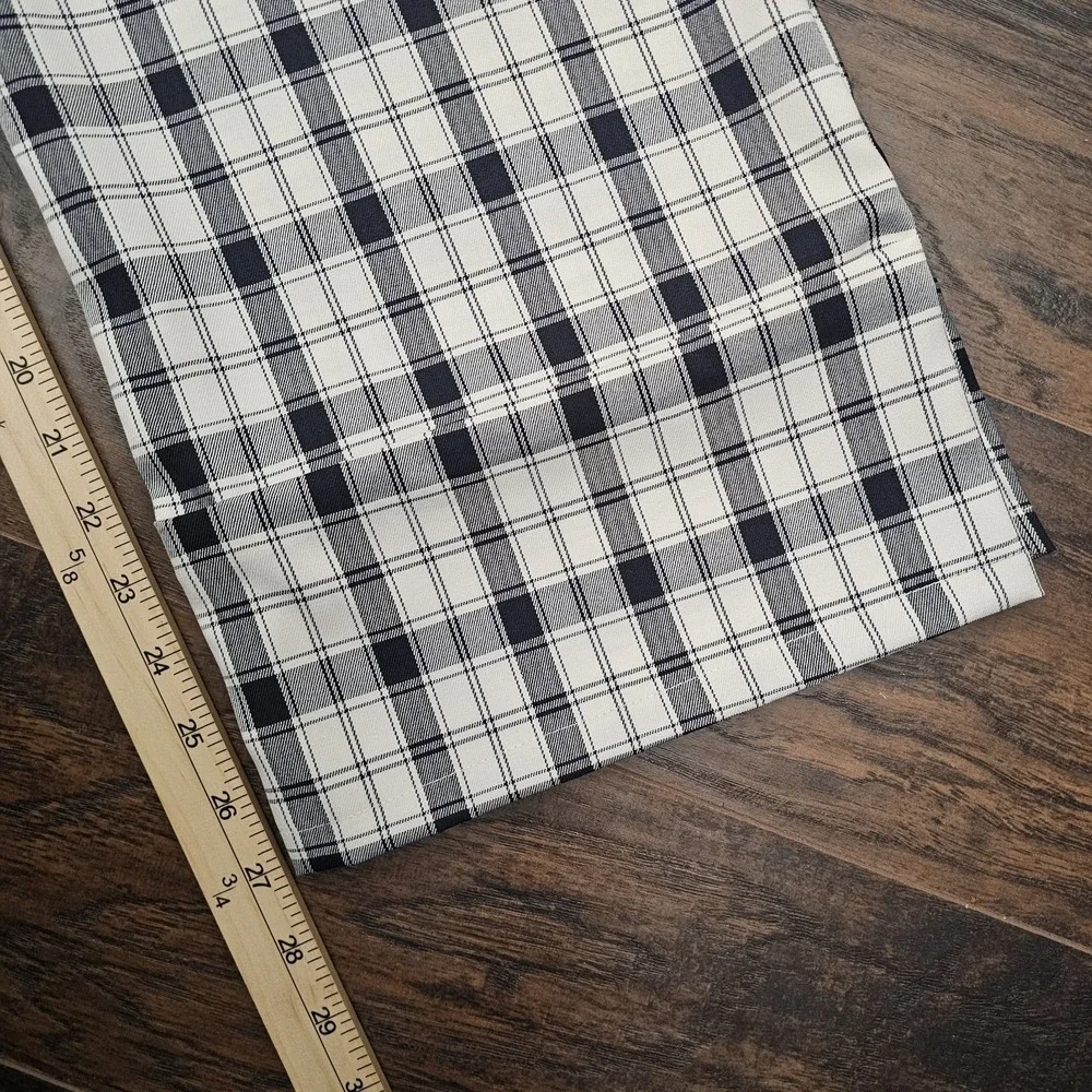 Princess Polly Euros Plaid Checkered Pants Womens Size 4 Straight Leg - Picture 4 of 8